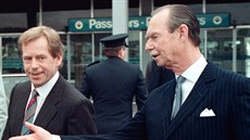 Václav Havel a lucemburský velkovévoda Jean (Lucemburk, 17. bezna 1991)