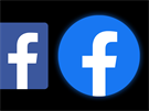 Vlevo vidíte dosavadní ikonu Facebooku, vpravo ikonu novou.