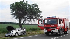 Tká havárie u odboky na obec Stelice na jiním Plzesku. (12. ervna 2010)
