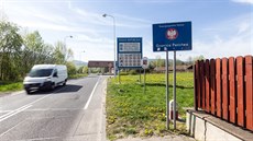 Hranice s Polskem na Jesenicku ve Zlatých Horách (duben 2019)