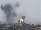 Izraelský nálet zasáhl Gazu poté, co z Pásma bylo na Izrael vypáleno a sto...