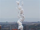 Palestinská raketa vypálená z Pásma Gazy na Izrael (4.5.2019)