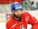 Radko Gudas na tréninku eské hokejové reprezentace.