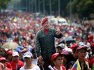 Pochod na podporu prezidenta Madura ve venezuelském Caracasu (1. kvtna 2019)