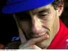 Ayrton Senna na archivním snímku z as ve stáji McLaren