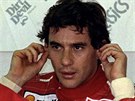 Ayrton Senna na snímku ped Velkou cenou Francie 1993