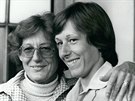 Martina Navrátilová a její maminka Jana (Wimbledon, 6. ervna 1979)
