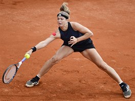 esk tenistka Karolna Muchov bhem turnaje WTA na prask Spart.
