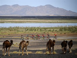 Momentka z etapového závodu na horských kolech Garmin Titan Desert.