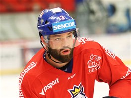 Radko Gudas na trninku esk hokejov reprezentace.