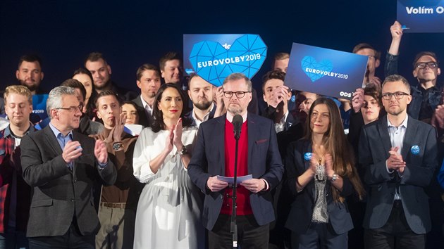 Zahjen zvren fze kampan ODS ped volbami do Evropskho parlamentu za asti pedsedy strany Petra Fialy (Praha, 2. 5. 2019).