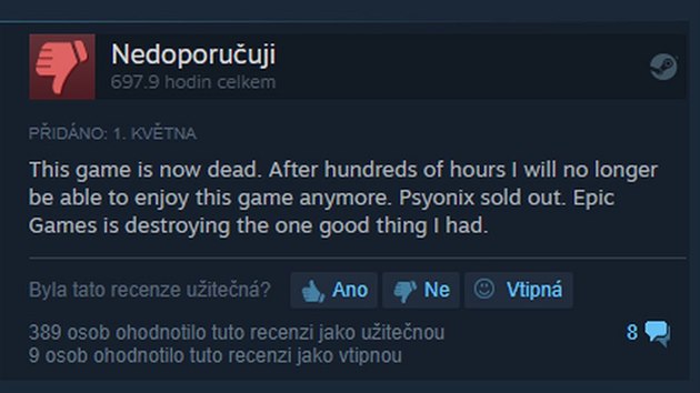 Review bombing Rocket League