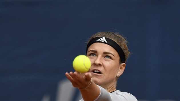 esk tenistka Karolna Muchov podv ve finle turnaje v Praze.