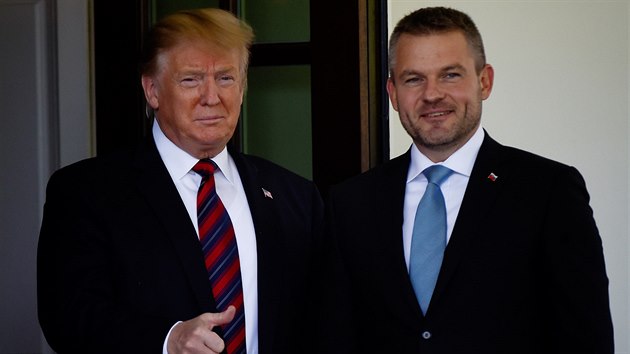 Slovensk premir Peter Pellegrini se v Blm dom setkal s prezidentem USA Donaldem Trumpem. (3. kvtna 2019)