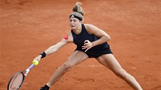eská tenistka Karolína Muchová bhem turnaje WTA na praské Spart.