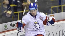 Filip Chytil se raduje z gólu proti Slovensku.