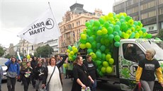 Centrem Prahy proli 4. dubna 2019 po poledni demonstranti, kteí tak chtjí...