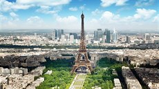 Slavná Eiffelova v je se svojí celkovou výkou 324 metr nepehlédnutelnou...