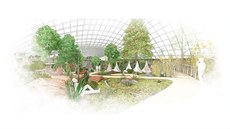 Návrh obího skleníku Aldin, který by ml být do roku 2021 vybudován v...