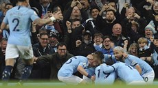 Fotbalisté Manchesteru City v aktuálním roníku Ligy mistr.