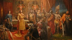 Obraz nazvaný Král Pemysl Otakar II. - 26. srpen 1278. Velkoploná plátna...