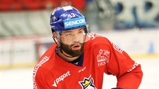 Radko Gudas na tréninku eské hokejové reprezentace.