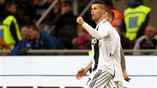 Cristiano Ronaldo z Juventusu Turín se raduje z gólu v derby s FC Turín.