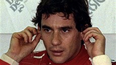Ayrton Senna na snímku ped Velkou cenou Francie 1993