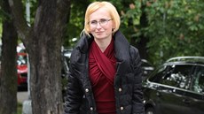 Lídryn komunist pro eurovolby Kateina Konená na oslavách Dne vítzství na...