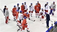 etí hokejisté trénují v Bratislav ped mistrovstvím svta.