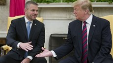 Slovenský premiér Peter Pellegrini se v Bílém domě setkal s prezidentem USA...