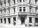 Výsledek sovtského bombardování z 8. kvtna 1945 v Dín - Podmoklech.