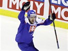 Radost slovenského hokejisty Tomáe Tatara