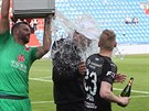 Branká Slavie Pemysl Ková vylévá na svého trenéra Jindicha Trpiovského...