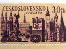 Známky z let 1967 a 1981 zobrazují motivy jihlavských historických budov a...