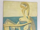 Domnlá kopie Picassova obrazu Sedící plavkyn me být cenný originál. (17....