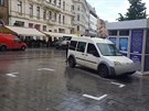 Na brn�nsk�m n�m�st� si n�kdo namaloval parkovac� m�sto