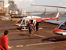 Pohled na platformu heliportu na 34. ulici Východní z roku 1984, kdy vyhlídkové...