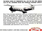 Reklama NYA z roku 1961 s upozornním na nástup nových stroj BV-107. Na...