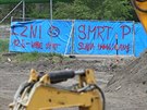 Tréninkový areál fotbalové Plzn v Luní ulici  Plzni poniili vandalové.
