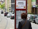 Zmodernizovaná tramvajová zastávka Nádraží Vysočany. (10. 5. 2019)