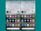 Porovnání tmavého a svtlého reimu v Androidu Q