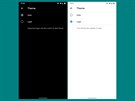 Porovnání tmavého a svtlého reimu v Androidu Q