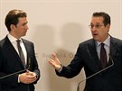 Rakouský vicekancléř Heinz-Christian Strache z FPÖ s kancléřem Sebastianem...