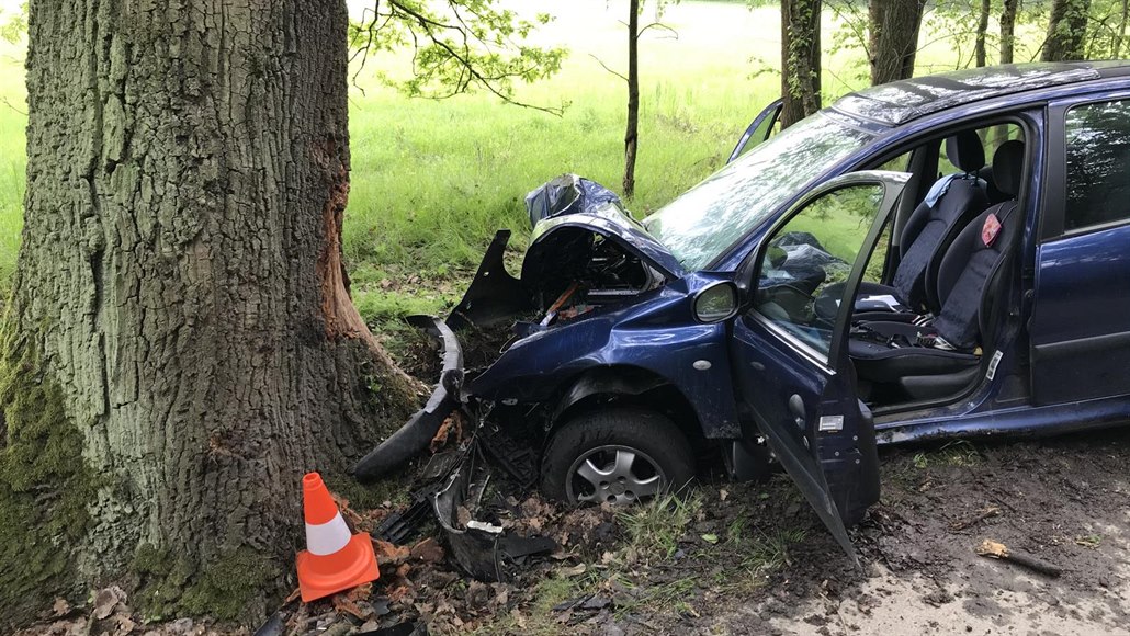 Řidič na silnici mezi obcemi Nákří a Strachovice narazil do stromu. Byl na...