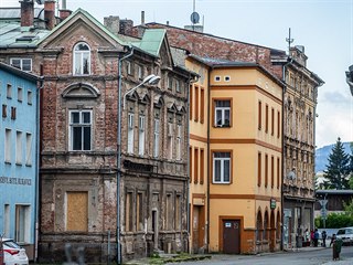 Soukenická ulice pod klášterem v Broumově (10. 5. 2019)