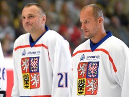 Martin Straka (vpravo) s Robertem Reichlem, Martinem Ručinským a Martinem...