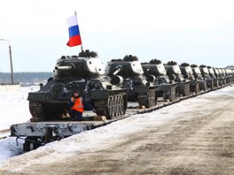 Laosem Rusku darované tanky T-34 v cílové stanici