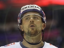 Slovensk hokejista Tom Tatar reprezentuje na domcm mistrovstv svta.
