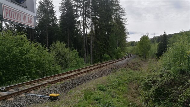 Vlak tlail auto destky metr od pejezdu.